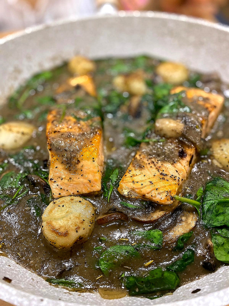 Salmon and Scallops Florentine &ndash; Fassler Gourmet