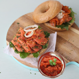 NEW! Smoked Salmon with Roasted Red Capsicum Pesto