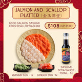 Salmon Scallop Sashimi Platter