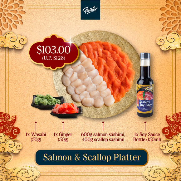 Salmon Scallop Sashimi Platter